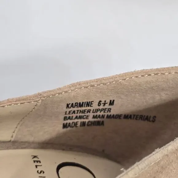 Kelsi Dagger Women’s Suede High Heel Pumps Size 6.5 Beige Nude Leather Shoes - Picture 6 of 11